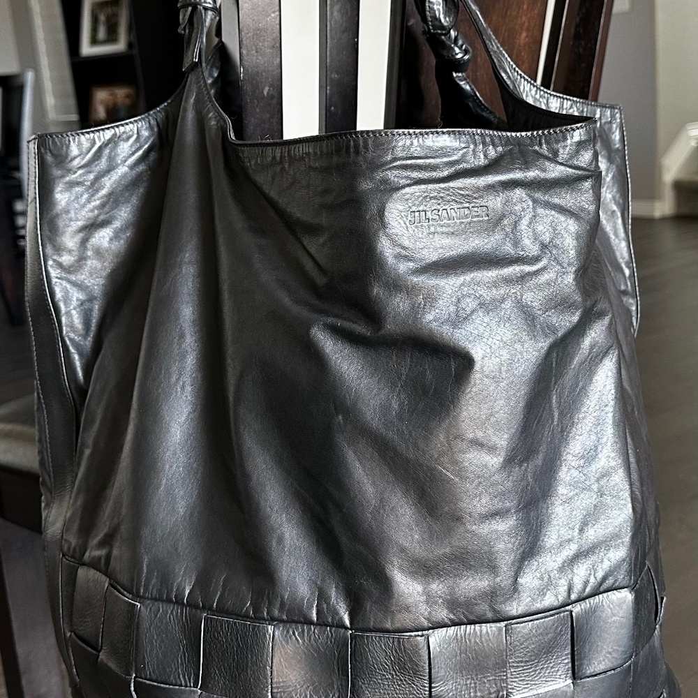 Jil Sander Braided Hobo Shoulder bag, black Retail: $1,750 - Picture 2 of 5